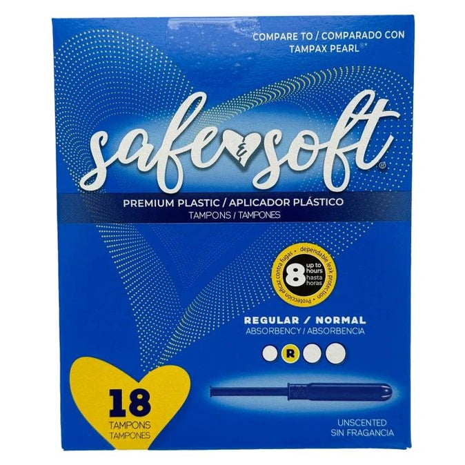 Box of Safersoft tampons.